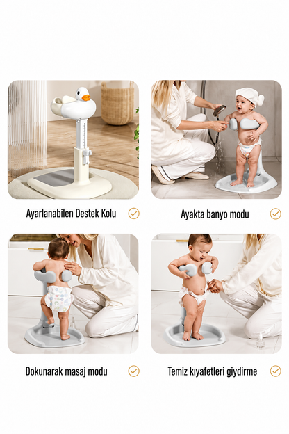 Premium Bebek Yıkama Yardımcısı, Banyo Duş Standı ve Küvet Destek Sehpası | Kaymaz Ayaklı