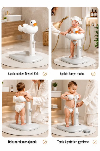 Premium Bebek Yıkama Yardımcısı, Banyo Duş Standı ve Küvet Destek Sehpası | Kaymaz Ayaklı